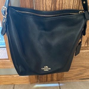 NWOT Coach Dufflette in Black Pebble Leather